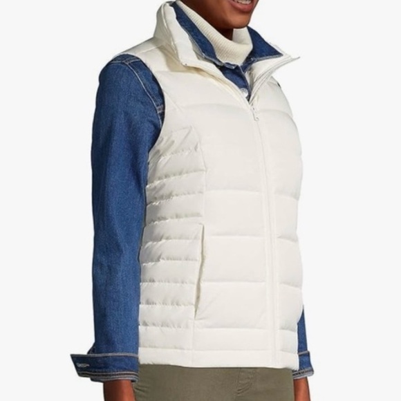 Lands' End Women's Ivory Down Puffer Vest Winter Casual M, LP, 1X - Picture 2 of 16